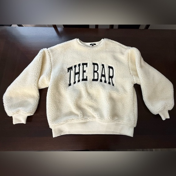 The Bar Sweaters - The Bar Cream Sherpa Crewneck Sweater